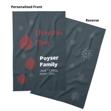 Load image into Gallery viewer, Personalised Christmas Waffle Tea Towels Twin Pack - 9 Designs