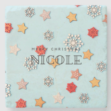 Load image into Gallery viewer, Personalised Christmas Sandstone Coaster - 6 Designs