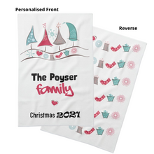 Load image into Gallery viewer, Personalised Christmas Waffle Tea Towels Twin Pack - 9 Designs
