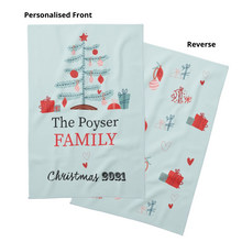 Load image into Gallery viewer, Personalised Christmas Waffle Tea Towels Twin Pack - 9 Designs