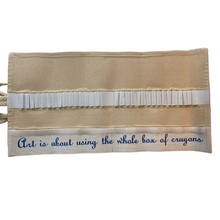 Load image into Gallery viewer, Personalised Linen Look Artist Pencil Holder Roll