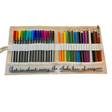 Load image into Gallery viewer, Personalised Linen Look Artist Pencil Holder Roll
