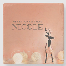 Load image into Gallery viewer, Personalised Christmas Sandstone Coaster - 6 Designs