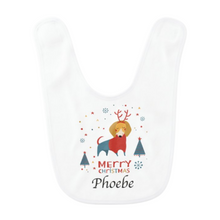 Load image into Gallery viewer, Personalised Christmas Baby Bibs TWIN Pack - 12 Designs