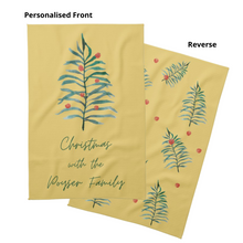 Load image into Gallery viewer, Personalised Christmas Waffle Tea Towels Twin Pack - 9 Designs
