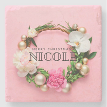 Load image into Gallery viewer, Personalised Christmas Sandstone Coaster - 6 Designs