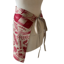 Load image into Gallery viewer, Linen Look Faux Burlap Waist Aprons Personalised Christmas- 3 Designs
