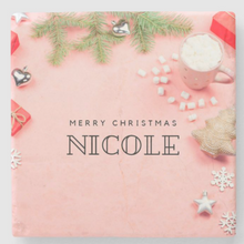 Load image into Gallery viewer, Personalised Christmas Sandstone Coaster - 6 Designs