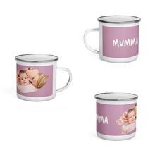 Load image into Gallery viewer, Photo Print Personalised Enamel Camping Mug