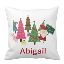 Load image into Gallery viewer, Personalised White Thick Christmas Cushion 15 Designs