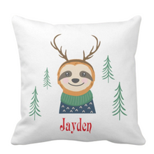 Load image into Gallery viewer, Personalised White Thick Christmas Cushion 15 Designs