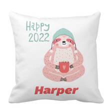 Load image into Gallery viewer, Personalised White Thick Christmas Cushion 15 Designs