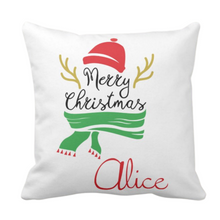 Load image into Gallery viewer, Personalised White Thick Christmas Cushion 15 Designs