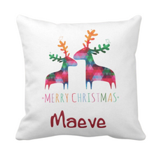 Load image into Gallery viewer, Personalised White Thick Christmas Cushion 15 Designs