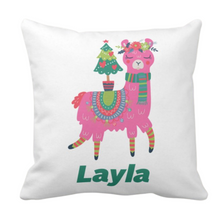 Load image into Gallery viewer, Personalised White Thick Christmas Cushion 15 Designs