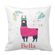 Load image into Gallery viewer, Personalised White Thick Christmas Cushion 15 Designs