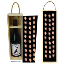 Load image into Gallery viewer, Wood Wine Bottle Box Personalised Selfie Design
