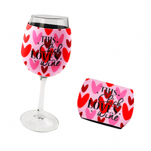 Load image into Gallery viewer, Personalised Wine Glass Neoprene Holder - This Chick Loves Wine