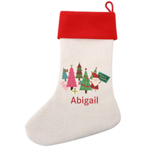 Load image into Gallery viewer, Cool Designs Linen Christmas Stocking - 15 Designs