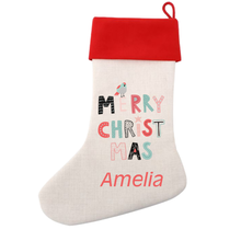 Load image into Gallery viewer, Cool Designs Linen Christmas Stocking - 15 Designs