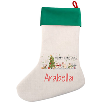 Load image into Gallery viewer, Cool Designs Linen Christmas Stocking - 15 Designs