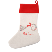 Load image into Gallery viewer, Cool Designs Linen Christmas Stocking - 15 Designs