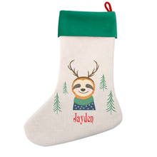 Load image into Gallery viewer, Cool Designs Linen Christmas Stocking - 15 Designs