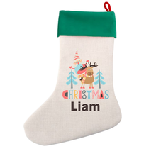 Load image into Gallery viewer, Cool Designs Linen Christmas Stocking - 15 Designs