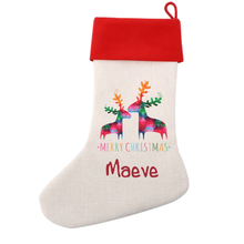 Load image into Gallery viewer, Cool Designs Linen Christmas Stocking - 15 Designs