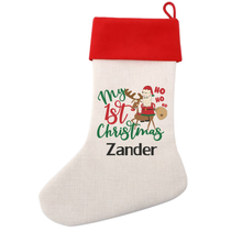 Load image into Gallery viewer, Cool Designs Linen Christmas Stocking - 15 Designs