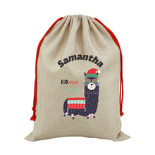 Load image into Gallery viewer, Cool Designs Large Linen Santa Christmas Sack - 15 Designs