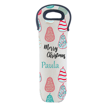 Load image into Gallery viewer, Personalised Linen Look Wine Bottle Insulated Holder- 8 Designs