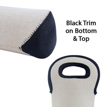 Load image into Gallery viewer, Personalised Linen Look Wine Bottle Insulated Holder- 8 Designs