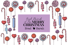 Load image into Gallery viewer, Linen Look Faux Burlap Waist Aprons Personalised Christmas- 3 Designs