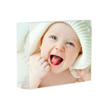 Load image into Gallery viewer, Crystal Photo Block - with cushioned silver gift box. 13cm x 9cm, Portrait or Landscape