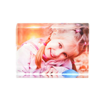 Load image into Gallery viewer, Crystal Photo Block - with cushioned silver gift box. 13cm x 9cm, Portrait or Landscape