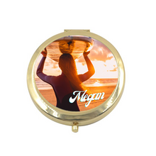 Load image into Gallery viewer, Personalised Photos Compact Mirrors - Gold