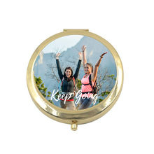 Load image into Gallery viewer, Personalised Photos Compact Mirrors - Gold