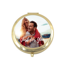 Load image into Gallery viewer, Personalised Photos Compact Mirrors - Gold