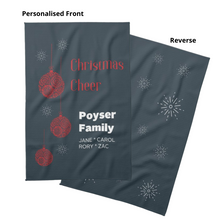 Load image into Gallery viewer, Personalised Christmas Waffle Tea Towels Twin Pack  - 9 Designs
