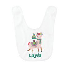 Load image into Gallery viewer, Personalised Christmas Baby Bibs TWIN Pack  - 12 Designs
