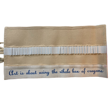 Load image into Gallery viewer, Personalised  Linen Look Artist Pencil Holder Roll
