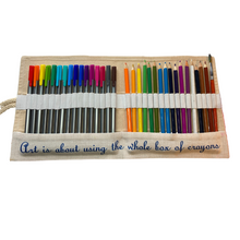 Load image into Gallery viewer, Personalised  Linen Look Artist Pencil Holder Roll
