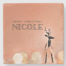 Load image into Gallery viewer, Personalised Christmas Sandstone Coaster  - 6 Designs
