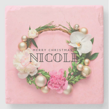 Load image into Gallery viewer, Personalised Christmas Sandstone Coaster  - 6 Designs
