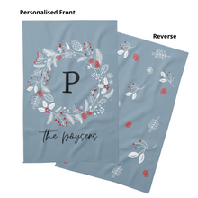 Load image into Gallery viewer, Personalised Christmas Waffle Tea Towels Twin Pack  - 9 Designs
