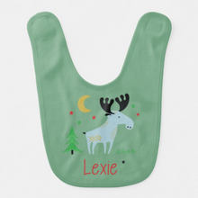 Load image into Gallery viewer, Personalised Christmas Baby Bibs TWIN Pack  - 12 Designs
