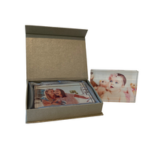 Load image into Gallery viewer, Crystal Photo Block - with cushioned silver gift box. 13cm x 9cm, Portrait or Landscape
