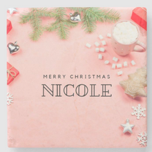 Load image into Gallery viewer, Personalised Christmas Sandstone Coaster  - 6 Designs
