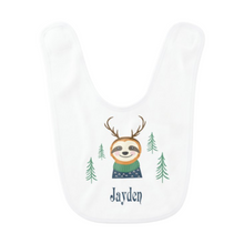 Load image into Gallery viewer, Personalised Christmas Baby Bibs TWIN Pack  - 12 Designs
